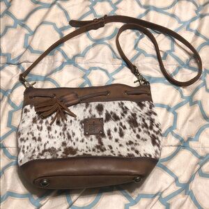 STS Ranchwear Brown and White Crossbody Bag